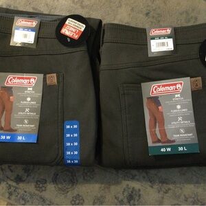 Mens Coleman Fleece Lined Pant in Size 38x30